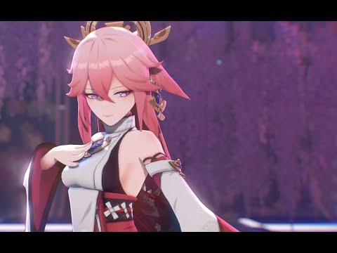 【Genshin Impact MMD／4K／60FPS】Raiden Ei & Yae Miko【LOVE DIVE】