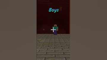 Girls vs Boys When seen Herobrine🤣 #subscribe #fypシ #minecraft #fyp #shorts #gaming