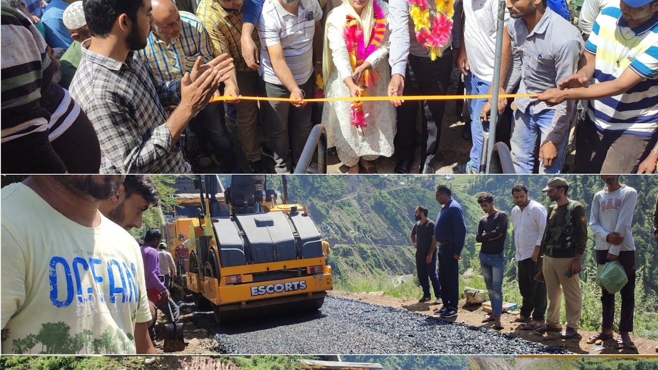 Gulabgarh road par DDC Vice Chairperson Reasi Sajra Qadir aur SDM na  Black top kie Inugaration kiye
