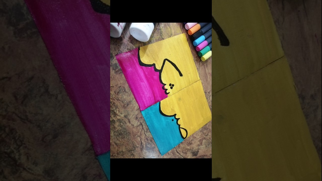 Shukar Calligraphy on Canvas | Beautiful Arabic Calligraphy | Islamic Art #Shorts