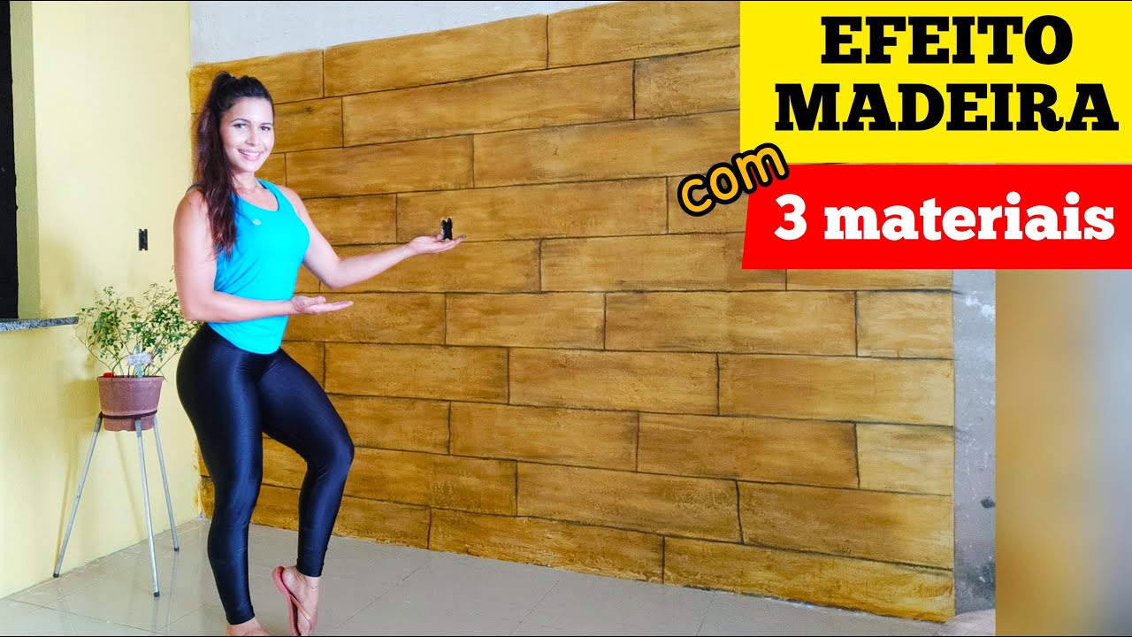 Efeito madeira utilizando apenas 3 materiais | passo a passo. Fácil e barato.