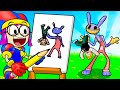 POMNI Plays GUESS MY DRAWING Picture Game CHALLENGE!? (Amazing Digital Circus In ROBLOX!)