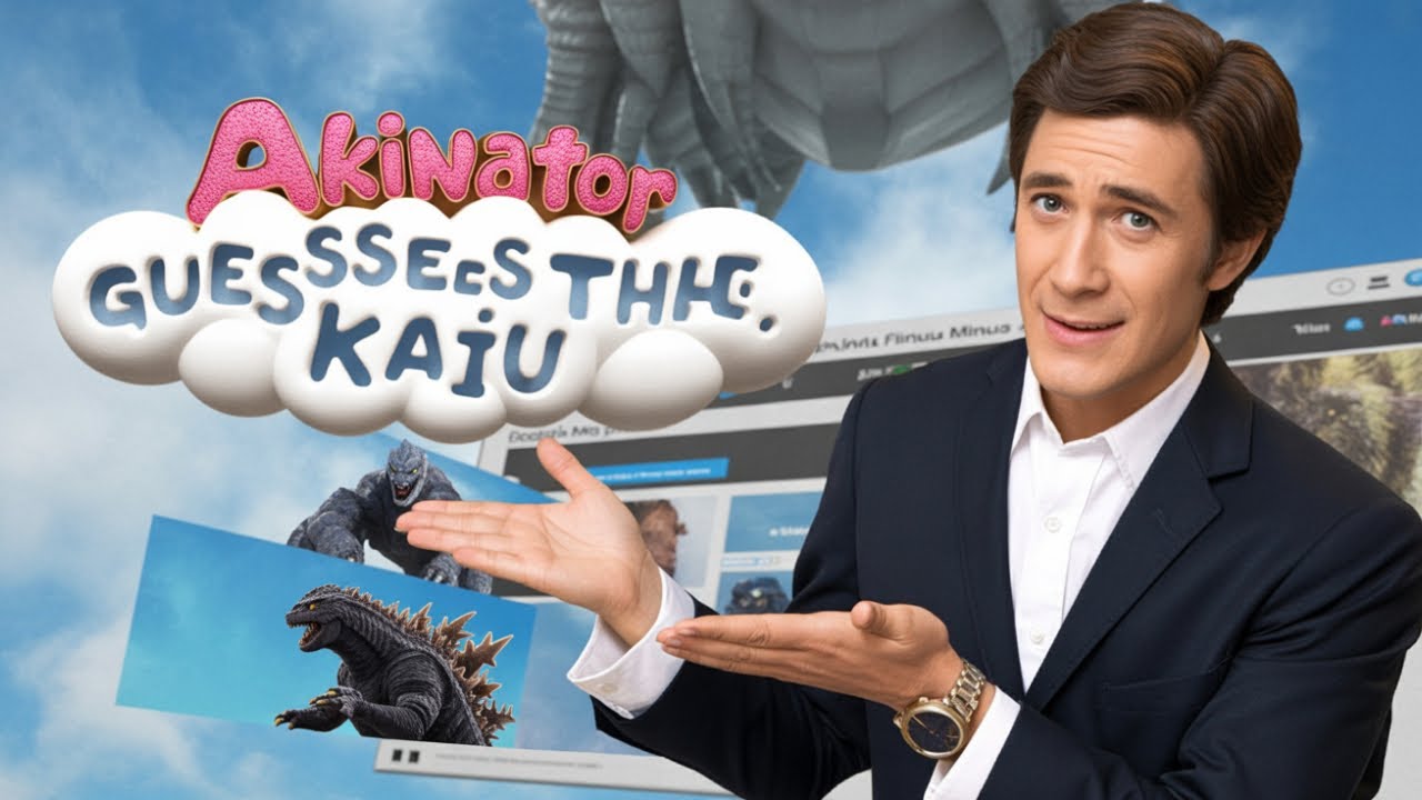 Akinator, the mind reading genie: Guessing Three Godzilla characters