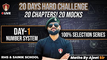 RMS & Sainik School | Number System Chapter | Mock Questions | AISSEE Coaching Math Class 6