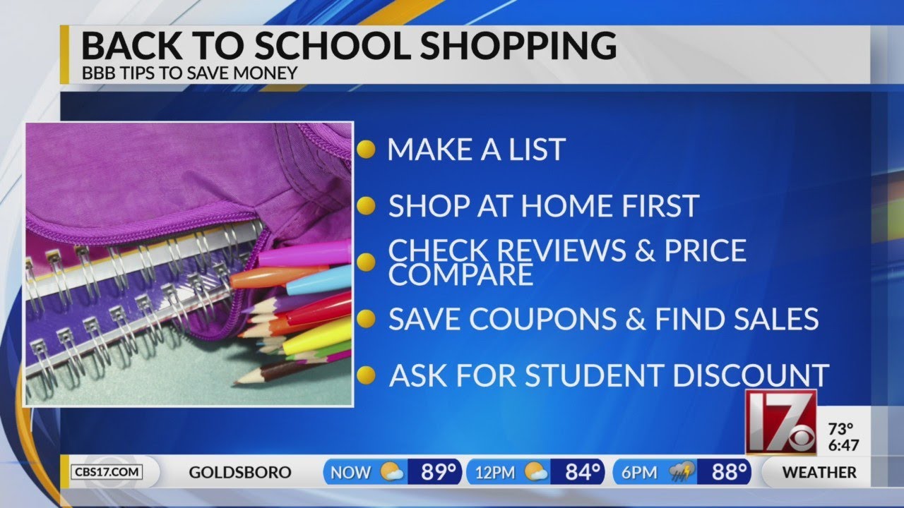 Tips to save money on back to school shopping