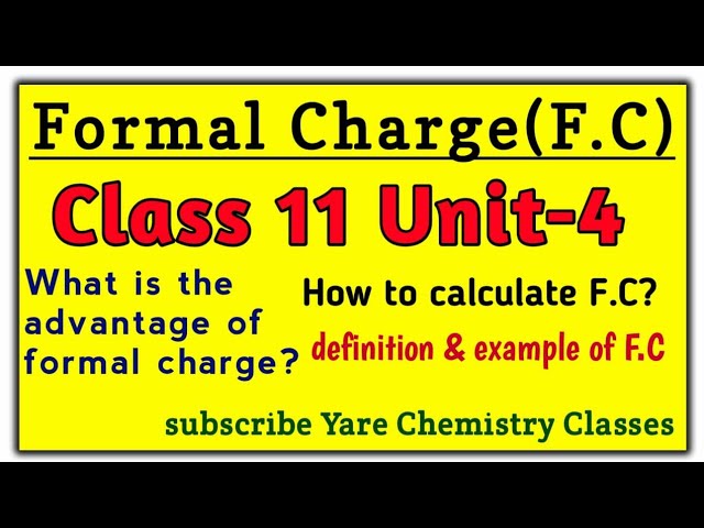 Formal Charge|Class 11 Unit-4|Chemical bonding and molecular structure|Formal charge kya h|