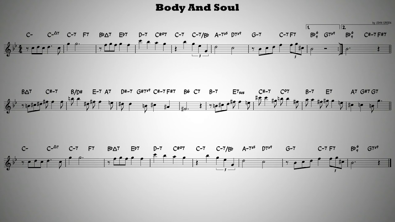 Body and Soul- Play along - Eb Instruments