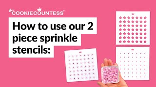 How To Use Cookie Countess 2 Piece Sprinkle Stencil