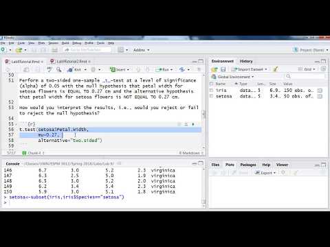 One-sample t-tests in R