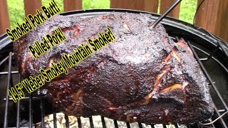 Moist and Tender Pork Shoulder on a WSM (14.5')  PULLED PORK!!  The Wolfe Pit