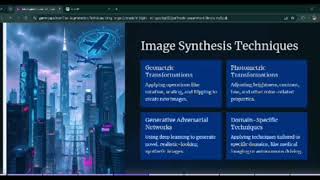 Data Augmentation techniques using Image Synthesis