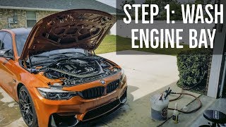 In this video i will show you my process to wash & clean the engine
bay on an f80 m3. after washed decided not dress it since plast...