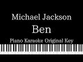 Piano karaoke instrumentalben  michael jacksonoriginal key