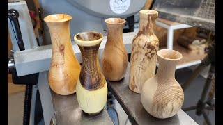 Woodturning finding a use for scrap pieces of wood. #twigvase #budvase #woodturningprojects