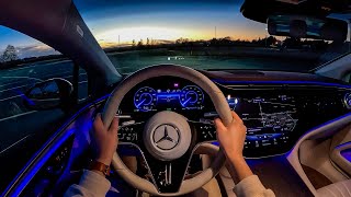 2022 Mercedes-Benz EQS 580 - POV Night Drive (Binaural Audio)