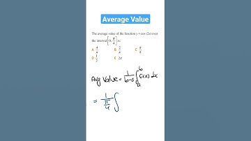 Find the Average Value Over an Interval (Cosine Trig Function)
