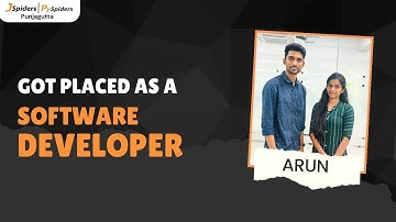 Student Got Placed as a SOFTWARE DEVELOPER From JSpiders | Hyderabad Punjagutta