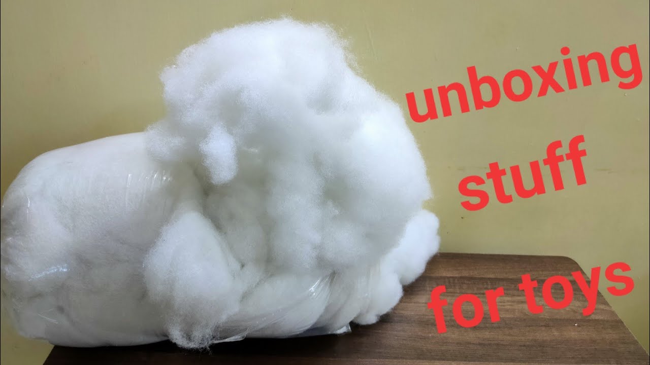 unboxing polyester soft fiber for soft toys YouTube