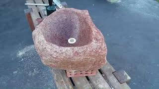 sink made from a granite rock