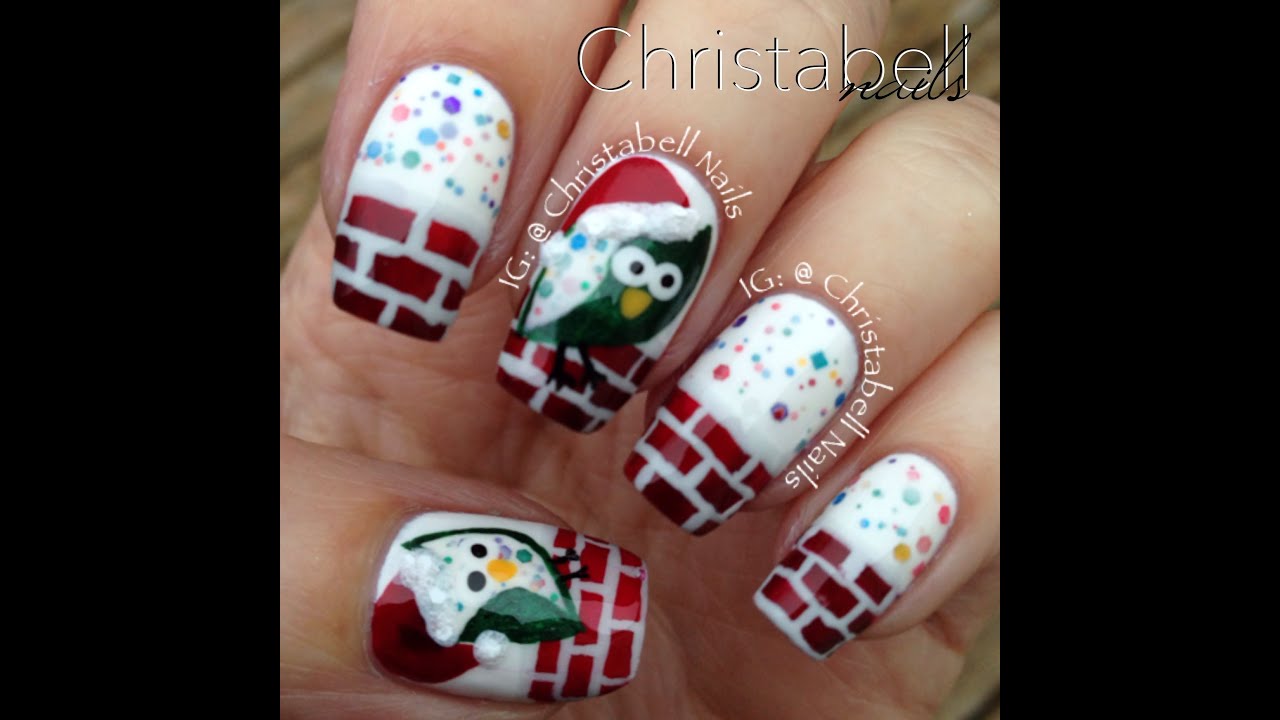 1. Christmas Owl Nail Art - wide 6