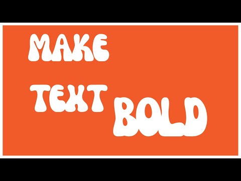how to make your word document text bold quickly