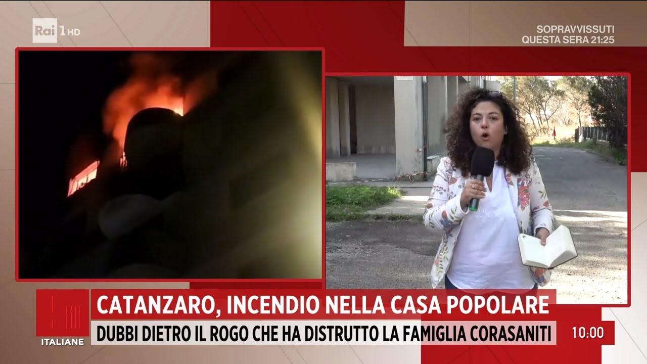 Catanzaro, incendio nella casa popolare - Storie Italiane 24/10/2022