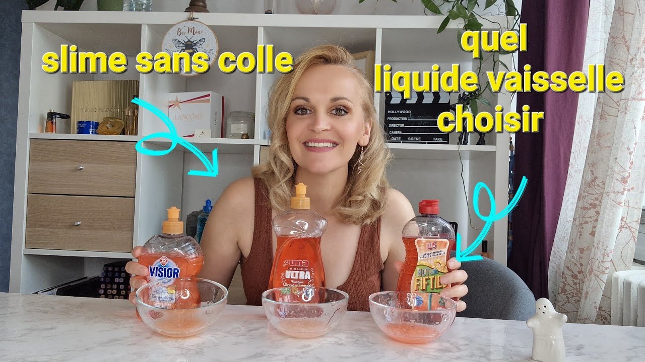 SLIME SANS COLLE quesl sont les meilleurs liquides vaisselle 👍 - YouTube