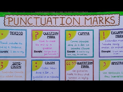 punctuation marks chart / punctuation marks project/ punctuation marks