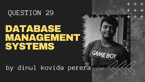 DBMS Question Session Task No 29 | 1st Year | Semester 01 | Java Institute | Dinul Kovida Perera