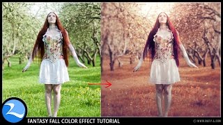 Fantasy Fall Color Effects - Photoshop Tutorial