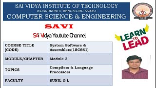 Module-2 Compilers & Language Processors