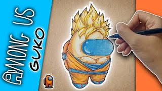 How To Draw Among Us With Goku Skin | Mako Legends