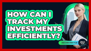 How Can I Track My Investments Efficiently? - Adults Investment Plan