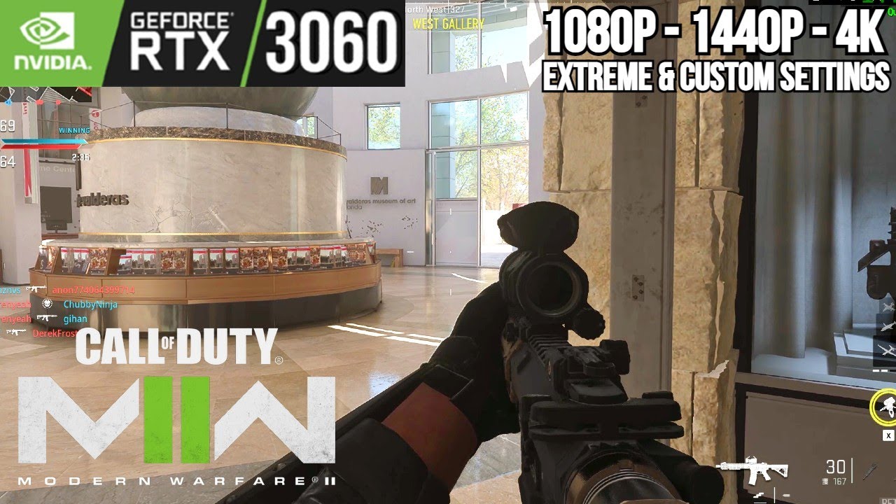 Call of Duty Modern Warfare 2 | RTX 3060 (Extreme) | 1080p, 1440p, 4K | Performance Test