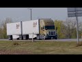 Bison transport trucks