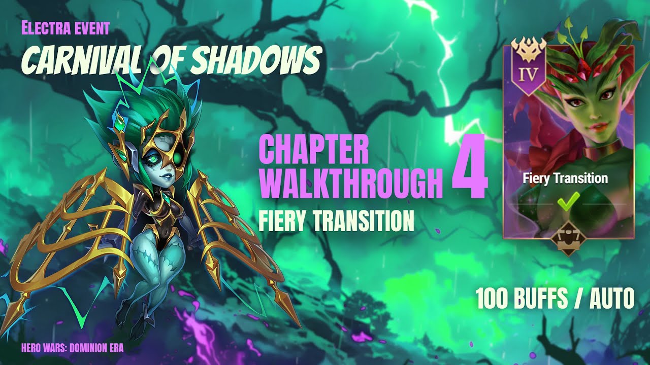 Hero Wars | Electra Event | Chapter 4 'Fiery Transition' Complete Walkthrough