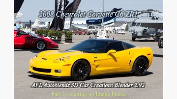 Blender 2.92 Tutorial Car Modelling of a 2008 Chevrolet Corvette C6 Part 2 - Cutting Image Planes