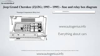 Career Overview Jeep Grand Cherokee (ZJ/ZG; 1993 - 1995) – fuse box and relay diagram