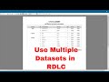 4 - How to use Multiple Datasets in RDLC report with MS SQL Server