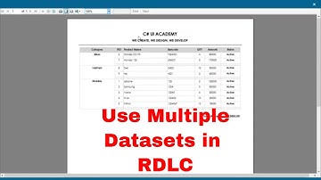 4 - How to use Multiple Datasets in RDLC report with MS SQL Server