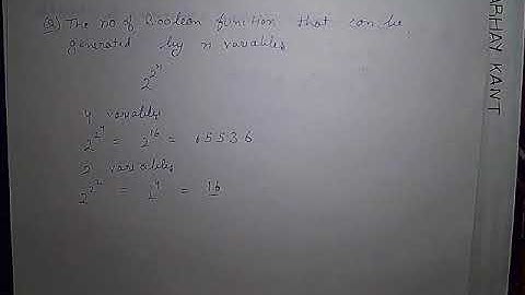 The number of boolean functions that can be generated by n variables | GATE ECE 1990