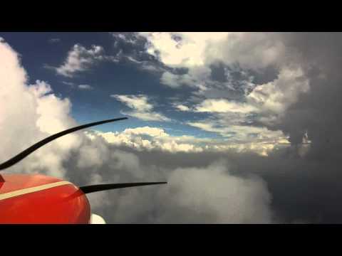 Flying in the Falke, over the clouds