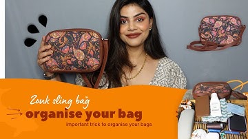 How to organise your bag | Zouk sling bag | thatgirlintow