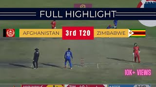 Full Highlights | Zimbabwe vs Afghanistan | 3rd T20| افغانستان او زمبابوی | زمبابوی و افغانستان کرکت