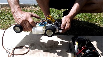 Jerobee Porsche 917 with Cox TeeDee 049 first engine test