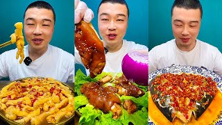 Mukbang ASMR eating Grilled Skewers Bureau Handmade Fried Skewers | Li Xiao Mukbang Ep.009