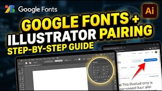 How to setup Google Fonts pairing with Adobe Illustrator - Step By Step
