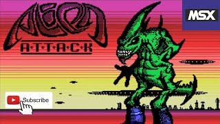 Alien attack Homebrew para MSX Gameplay