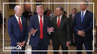 Trump berates Senate Republicans over Iran war vote after calling off bill signing