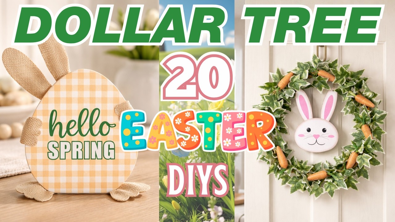 20 Easter Dollar Tree DIYs That Look High-End 🐰 Spring Decor on a ...